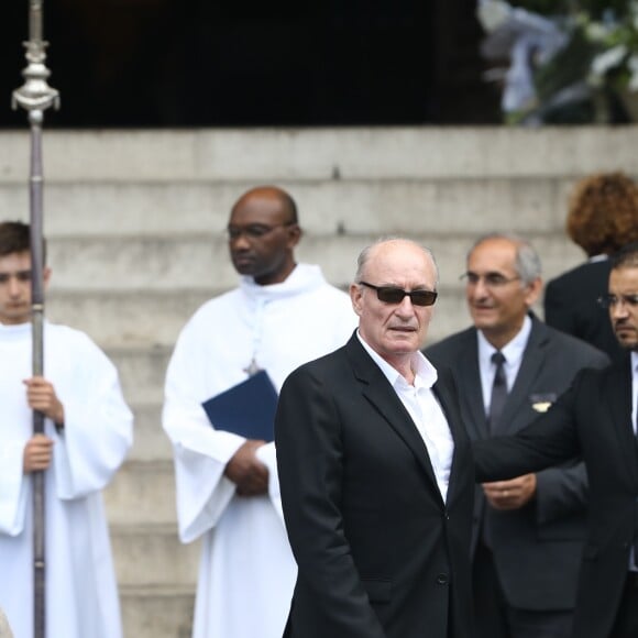 Pascal Desprez - Obsèques de Mireille Darc en l'église Saint-Sulpice à Paris. Le 1er septembre 2017