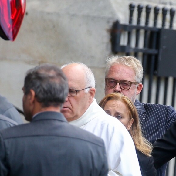 Pascal Desprez, le mari de Mireille Darc - Arrivées - Obsèques de Mireille Darc en l'église Saint-Sulpice à Paris, France, le 1er septembre 2017.