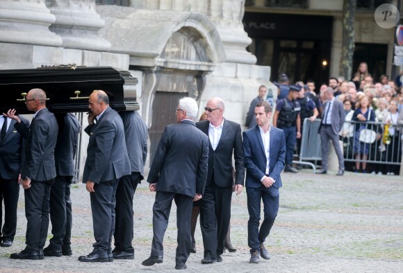 Pascal Desprez, le mari de Mireille Darc - Arrivées - Obsèques de Mireille Darc en l'église Saint-Sulpice à Paris, France, le 1er septembre 2017.