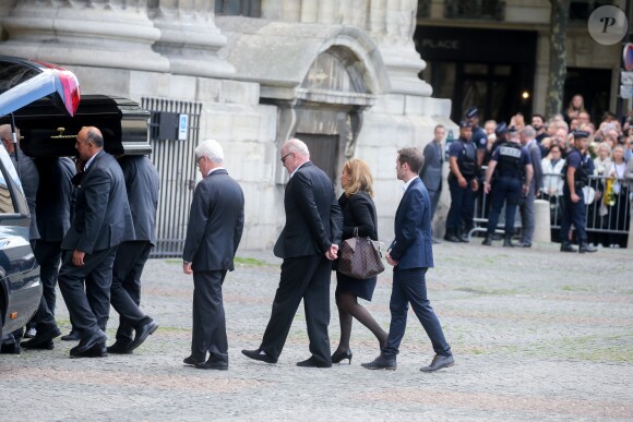 Pascal Desprez, le mari de Mireille Darc - Arrivées - Obsèques de Mireille Darc en l'église Saint-Sulpice à Paris, France, le 1er septembre 2017.