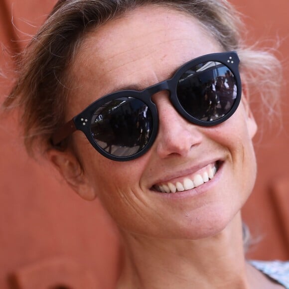Anne-Sophie Lapix au village lors des internationaux de France de Roland Garros à Paris, le 10 juin 2017. © Dominique Jacovides - Cyril Moreau/ Bestimage