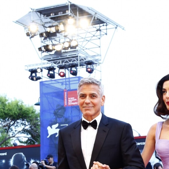 George et Amal Clooney à la première du film Suburbicon lors du 74ème Mostra de Venise le 2 septembre 2017.