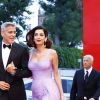 George et Amal Clooney à la première du film Suburbicon lors du 74ème Mostra de Venise le 2 septembre 2017.