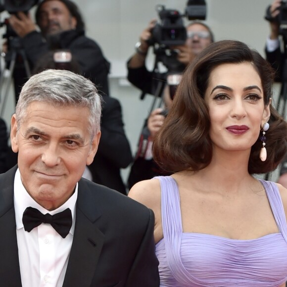 George et Amal Clooney à la première du film Suburbicon lors du 74ème Mostra de Venise le 2 septembre 2017.