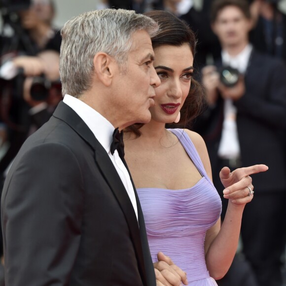 George et Amal Clooney à la première du film Suburbicon lors du 74ème Mostra de Venise le 2 septembre 2017.