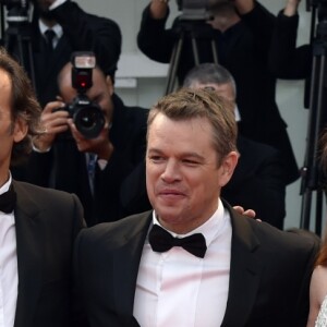 Alexandre Desplat, Matt Damon, Julianne Moore et George Clooney - Les Célébrités arrivent à la première du film Suburbicon lors du 74ème Festival International du Film de Venise (Mostra) le 2 septembre 2017.