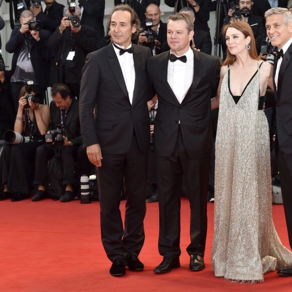 Alexandre Desplat, Matt Damon, Julianne Moore et George Clooney - Les Célébrités arrivent à la première du film Suburbicon lors du 74ème Festival International du Film de Venise (Mostra) le 2 septembre 2017.