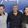 Matt Damon, George Clooney et Julianne Moore - Photocall du film "Suburbicon" lors du 74ème Festival International du Film de Venise (Mostra) le 2 septembre 2017.