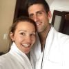 Novak Djokovic et sa femme Jelena posent sur Instagram, le 10 juillet 2017