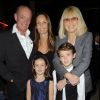 Mireille Darc, son mari Pascal Desprez, sa belle-fille Clémentine et les enfants de cette dernière, Valentin et Justine - Lancement de l'agence Tilde Sports en 2009 à Paris