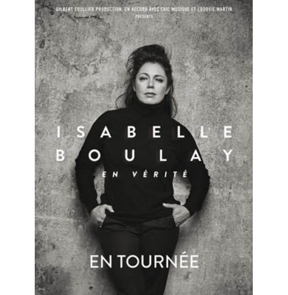 Isabelle Boulay en tournée, dans toute la France jusqu'au 21 décembre 2017. Elle sera le 18 octobre à l'Olympia de Paris.