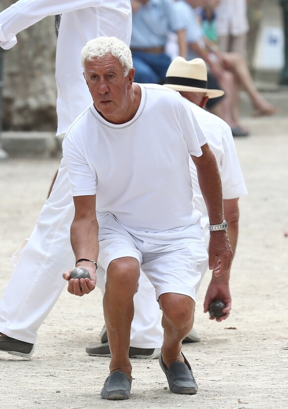 Stéphane Collaro - Tournoi de pétanque "Eddie Barclay" à Saint Tropez, le 1er juillet 2012