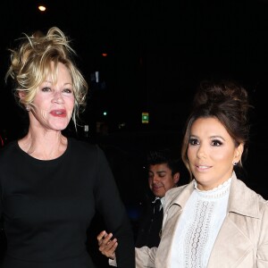 Eva Longoria et Melanie Griffith arrivent au restaurant "Catch" à Los Angeles, le 24 mars 2017.