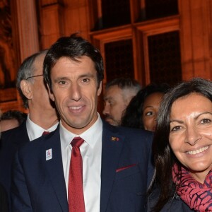 Exclusif - Guy Drut, Valérie Pécresse, Tony Estanguet et Anne Hidalgo - Concert "Paris, À nous les Jeux!" pour fêter l'attribution des Jeux Olympiques et Paralympiques d'été 2024 sur la place de l'hôtel de ville de Paris, France, le 15 septembre 2017. © Veeren/Bestimage