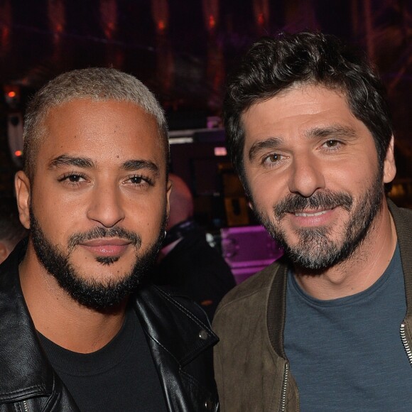 Exclusif - Slimane et Patrick Fiori - Concert "Paris, À nous les Jeux!" pour fêter l'attribution des Jeux Olympiques et Paralympiques d'été 2024 sur la place de l'hôtel de ville de Paris, France, le 15 septembre 2017. © Veeren/Bestimage