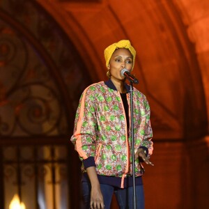 Imany - Concert "Paris, À nous les Jeux!" pour fêter l'attribution des Jeux Olympiques et Paralympiques d'été 2024 sur la place de l'hôtel de ville de Paris, France, le 15 septembre 2017. © Lionel Urman/Bestimage