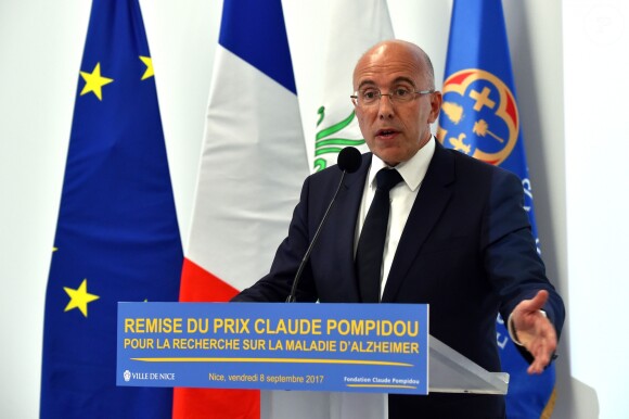 Exclusif - Eric Ciotti, le député et conseiller départemental des Alpes Maritimes, lors de la remise du Prix Claude Pompidou pour la recherche sur la maladie d'Alzheimer à l'institut Claude Pompidou à Nice le 8 septembre 2017. Ce prix est un chèque d'un montant de 100 000 Euros. Cette année, le professeur Buisson a été récompensé pour ses travaux. © Bruno Bebert / LMS / Bestimage
