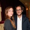 Semi-Exclusif - Thomas Hollande et sa compagne Emilie Broussouloux à la générale de la pièce "La Vraie Vie" au théâtre Edouard 7 à Paris, le 18 septembre 2017. © Guirec Coadic/Bestimage