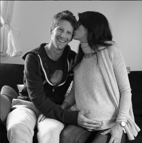 Romain Grosjean et son épouse Marion Jollès-Grosjean - photo publiée sur Instagram le 11 mai 2015