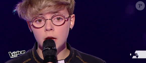 Amandine lors de la demi-finale de "The Voice Kids 4" (TF1), le 23 septembre 2017.