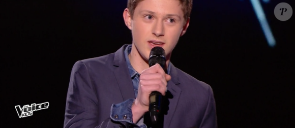 Antoine lors de la demi-finale de "The Voice Kids 4" (TF1), le 23 septembre 2017.