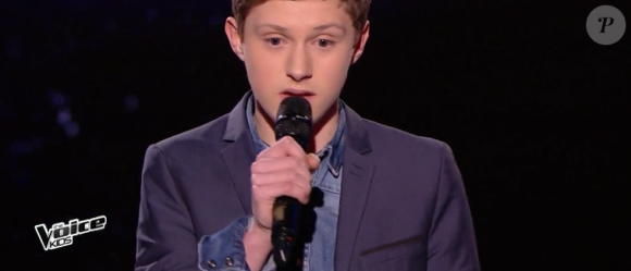 Antoine lors de la demi-finale de "The Voice Kids 4" (TF1), le 23 septembre 2017.