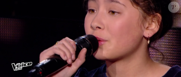 Leeloo lors de la demi-finale de "The Voice Kids 4" (TF1), le 23 septembre 2017.