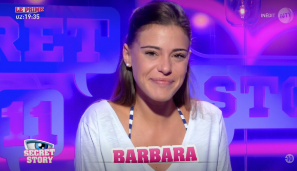 Barbara lors de la quotidienne de "Secret Story 11" (NT1), le 21 septembre 2017.