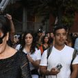 Kris Jenner au défilé Versace à la Triennale de Milan lors de la Fashion Week de Milan le 22 septembre 2017. Donatella Versace y a rendu un hommage puissant et inspiré à son défunt frère Gianni.