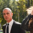 Exclusif - Taylor Hill arrivant pour le défilé Versace à la Triennale de Milan lors de la Fashion Week de Milan le 22 septembre 2017. Donatella Versace y a rendu un hommage puissant et inspiré à son défunt frère Gianni.