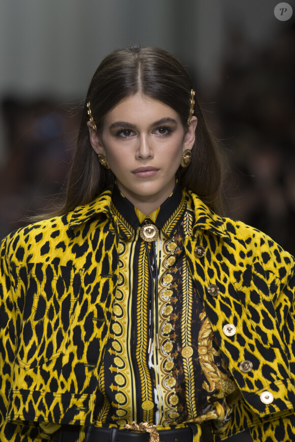Kaia Gerber - Défilé de mode printemps-été 2018 "Versace" lors de la fashion week de Milan. Le 22 septembre 2017  Women Fashion Show SS 2018 Versace catwalk Milan - Italy 22 september 201722/09/2017 - Milan