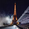 Défilé Saint Laurent, collection prêt-à-porter printemps-été 2018 au Trocadero. Paris, le 26 septembre 2017.