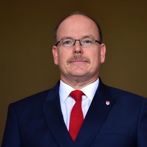 Le prince Albert II de Monaco - Match de football de la "Champions League" de l'AS Monaco contre FC Porto au Stade Louis II à Monaco, le 26 septembre 2017. Les monégasques se sont inclinés devant les portuguais par 3 buts à 0. © Bruno Bebert/Bestimage