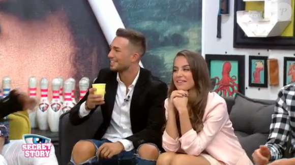 Benoît et Kamila lors du prime de "Secret Story 11" (NT1), jeudi 28 septembre 2017.