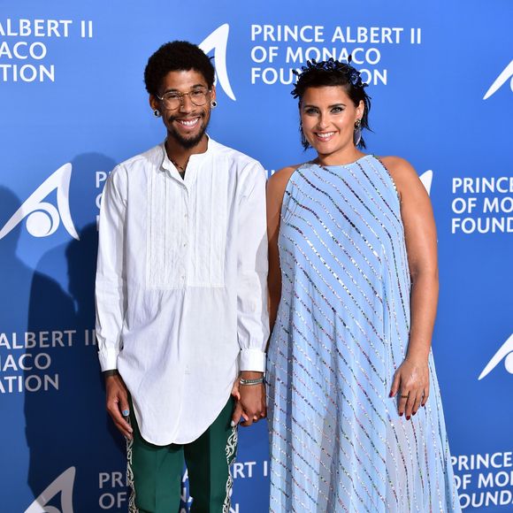 Gerard Long II et Nelly Furtado lors du 1er "Gala pour l'Océan de Monte-Carlo" sur les terrasses de l'Opéra à Monaco. Les bénéfices de cette soirée seront reversés à la Fondation Prince Albert II de Monaco. L. DiCaprio a été récompensé pour ses actions exemplaires concernant la préservation de la planète. Monaco, le 28 septembre 2017. © Bruno Bebert/Bestimage