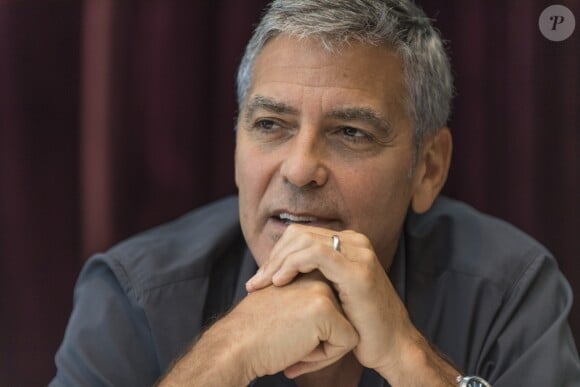 George Clooney en conférence de presse au Toronto International Film Festival 2017 (TIFF), le 9 septembre 2017.