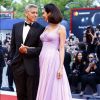 George Clooney et sa femme Amal Clooney (Alamuddin) arrivent à la première du film Suburbicon lors du 74ème Festival International du Film de Venise (Mostra) le 2 septembre 2017.