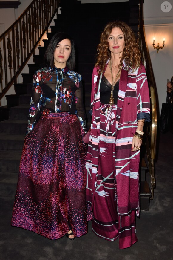 Aurélie Saada et Sylvie Hoarau - Défilé Leonard, collection printemps-été 2018 au Pavillon Ledoyen. Paris, le 2 octobre 2017.