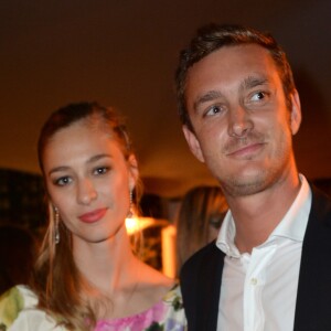 Exclusif - Pierre Casiraghi et Beatrice Borromeo lors d'une soirée pendant le 67e Film Festival de Cannes, le 22 mai 2014