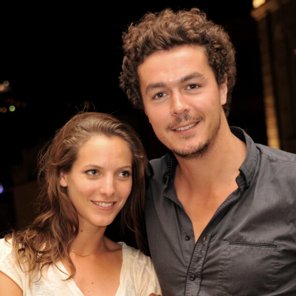 Exclusif - Les comediens de la serie "Plus Belle la Vie", Elodie Varlet ( Estelle) et son ami Jeremie Poppe ( Romain) posent a l'hotel Intercontinental de Marseille le 14 juillet 2013.