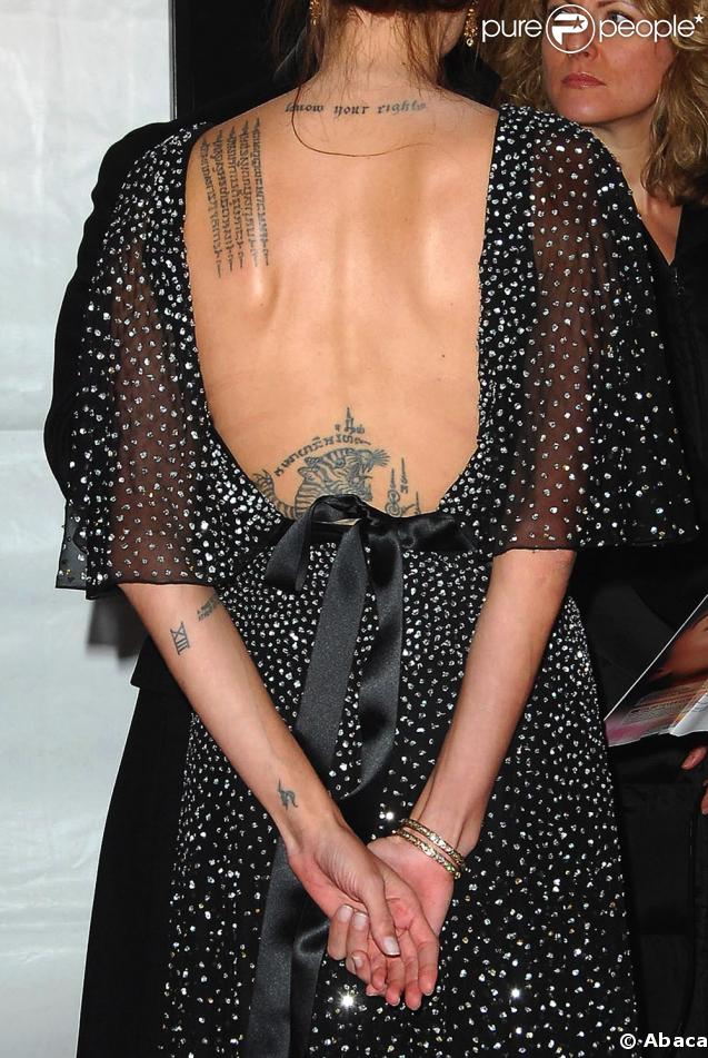 Angelina Jolie Vous Présente Tous Ses Tatouages Découvrez