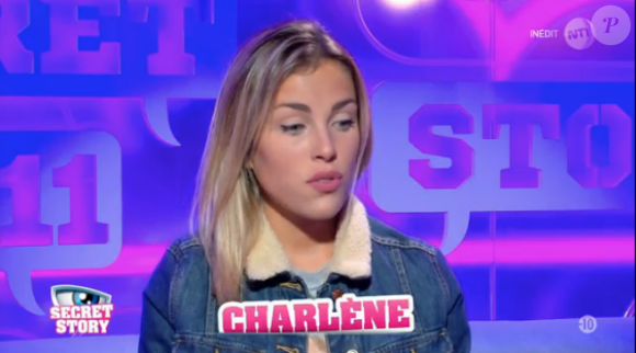 Secret Story 11, la quotidienne du 9 octobre 2017 sur NT1. Ici Charlène.