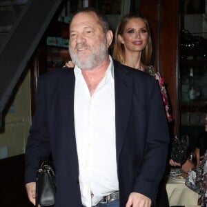 Harvey Weinstein et sa femme Georgina Chapman - Quentin Tarantino et sa fiancée Daniella Pick ont réuni leurs amis, les stars de ses films, pour fêter leurs fiançailles au Socialista dans la quartier de Soho à New York, le 23 septembre 2017.