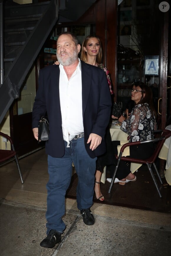 Harvey Weinstein et sa femme Georgina Chapman - Quentin Tarantino et sa fiancée Daniella Pick ont réuni leurs amis, les stars de ses films, pour fêter leurs fiançailles au Socialista dans la quartier de Soho à New York, le 23 septembre 2017.