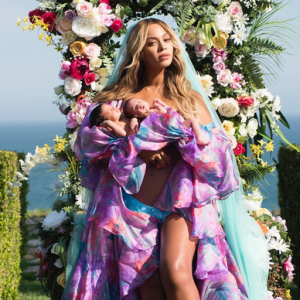 Beyoncé et ses enfants Sir et Rumi Carter. MaiJuillet 2017.