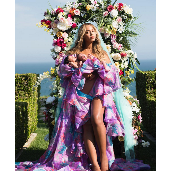 Beyoncé et ses enfants Sir et Rumi Carter. MaiJuillet 2017.