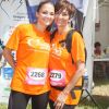 Leslie et sa mère Laurence Lemarchal - La course des héros au parc de Saint-Cloud le 22 juin 2014.