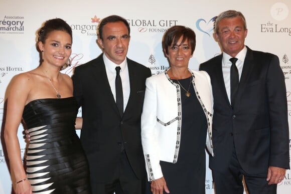 Leslie Lemarchal, Nikos Aliagas, Laurence Lemarchal et Pierre Lemarchal - Soirée "Global Gift Gala 2014 " à l'hôtel Four Seasons George V à Paris le 12 mai 2014.