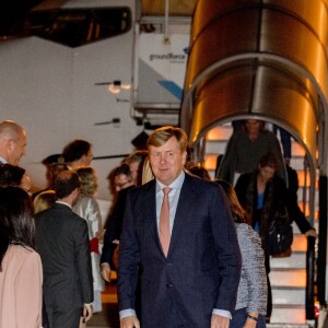 Le roi Willem-Alexander et la reine Maxima des Pays-Bas arrivent au Portugal pour une visite d'état officielle à Lisbonne le 9 octobre 2017. 09/10/2017 - Lisbone