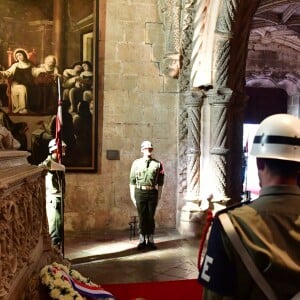 Le roi Willem-Alexander et la reine Maxima des Pays-Bas lors d'une visite d'état officielle à Lisbonne au Portugal, cérémonie de bienvenue avec le président portugais Marcelo Rebelo de Sousa et visite du monastère "dos Jerónimos" à Lisbonne le 10 octobre 2017.10/10/2017 - Lisbonne